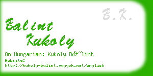 balint kukoly business card